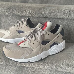 Nike Grey, and Dark Blue Huaraches